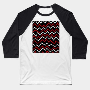 Zig Zag Black Baseball T-Shirt